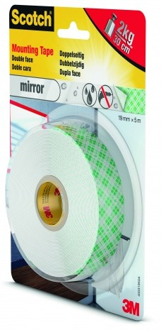 3M Scotch Fix Mirror doppelseitiges Klebeband weiß