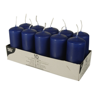 10 PAPSTAR Stumpenkerzen dunkelblau 10 PAPSTAR Stumpenkerzen dunkelblau