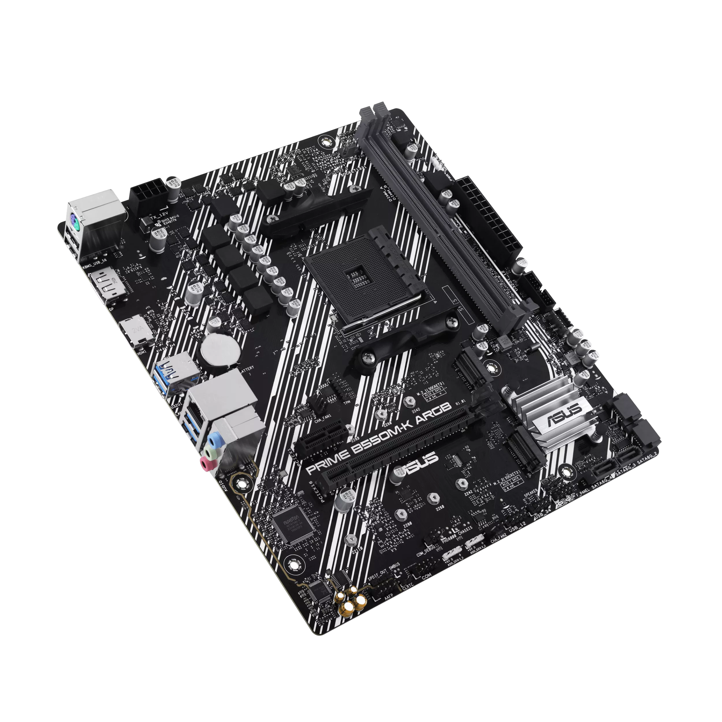 ASUS PRIME B550MK ARGB AM4 2DDR4 microATX 4xSATA MB 1xHDMI 21 1xDP 14 2xM2