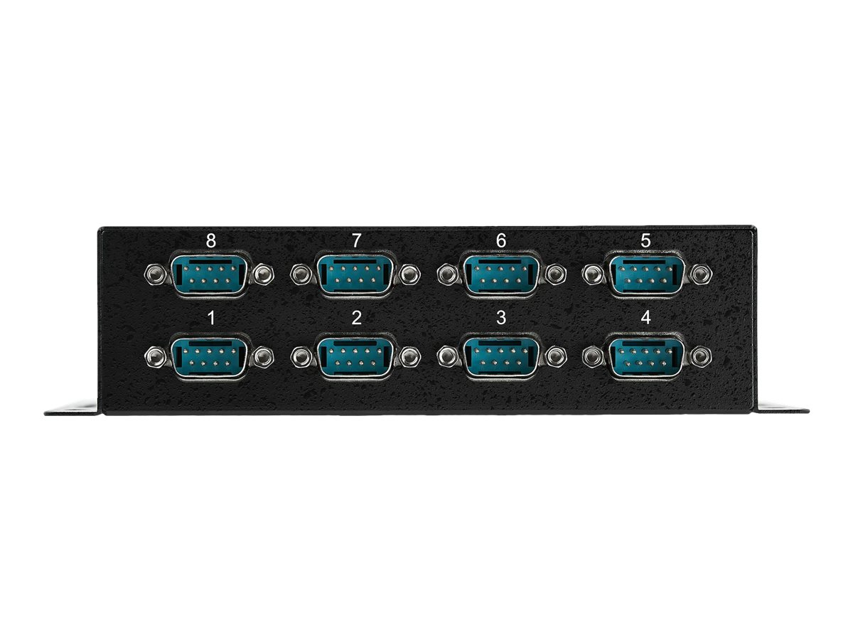 STARTECH.COM 8 Port USB auf Seriell RS-232 Adapter Hub - DIN-Schienen und Wandmontage fähig - USB zu RS232 DB9 Konverter