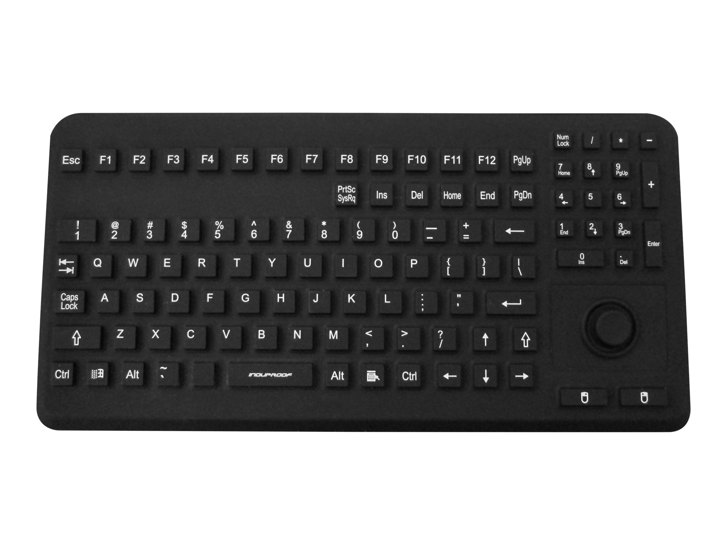 GETT InduProof Advanced Silikon Tastatur IP68 wasserdicht desinfizierbar 104 Tasten VESA USB colour: black Layout: DE GETT InduProof Advanced Silikon Tastatur IP68 wasserdicht desinfizierbar 104 Tasten VESA USB colour: black Layout: DE