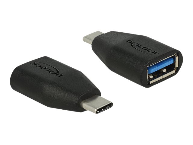 Delock Adapter USB 3.1 Gen 2 USB Type-C™ Stecker > Typ-A Buchse schwarz Delock Adapter USB 3.1 Gen 2 USB Type-C™ Stecker > Typ-A Buchse schwarz