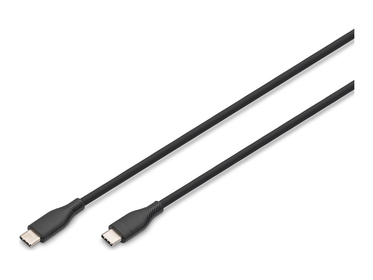 DIGITUS USB-C Silicone charging cable USB-C - USB-C 2m USB 2.0 60W black DIGITUS USB-C Silicone charging cable USB-C - USB-C 2m USB 2.0 60W black