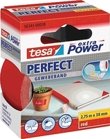tesa extra Power Perfect Gewebeband rot 38,0 mm x 2,75 m 1 Rolle