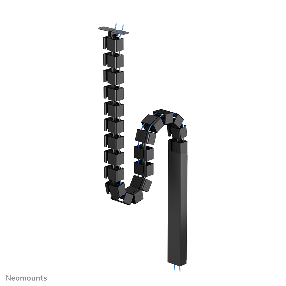 NEOMOUNTS Cable Spine Organizer for sitstand desk frames screw mounted magnetic channel black