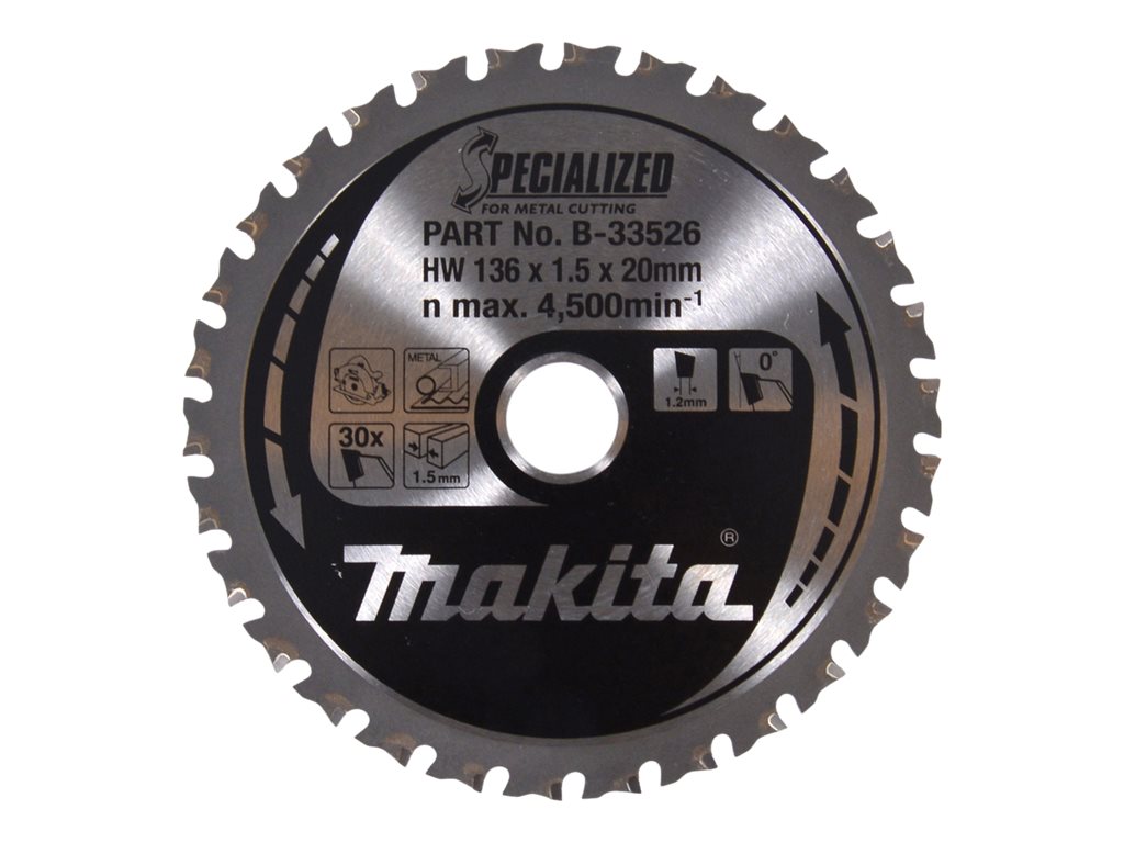 makita B-33526 SPECIALIZED KreissÃ¤geblatt 136,0 mm, 30 ZÃ¤hne