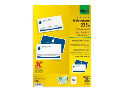 100 SIGEL Visitenkarten LP850 satiniert weià 225 g/qm 100 SIGEL Visitenkarten LP850 satiniert weià 225 g/qm
