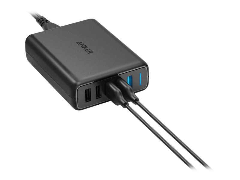 ANKER PowerPort Speed 5 Charger 63W 5-Port USB-A Ladegerät 2x Quick Charge 3.0 3x PowerIQ blaue LED-Anzeige