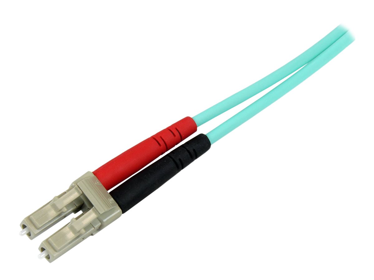STARTECH.COM 1m OM3 LWL Patchkabel - Multimode-Optisches-/Glasfaserkabel LC/UPC auf SC/UPC - Vollduplex 50/125um - LSZH Lichtwellenl