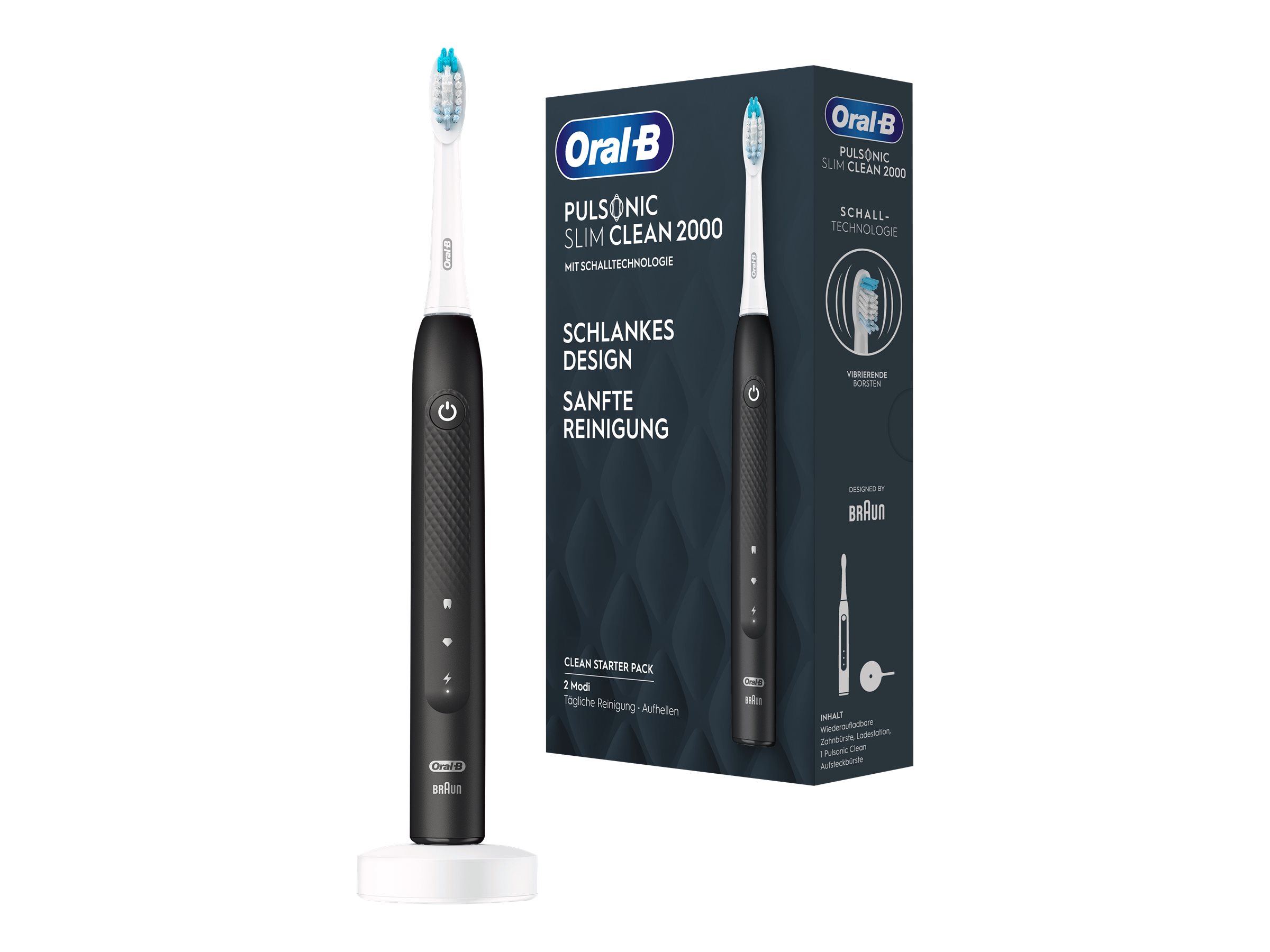 Braun Oral-B Pulsonic Slim Clean 2000 Schwarz Braun Oral-B Pulsonic Slim Clean 2000 Schwarz