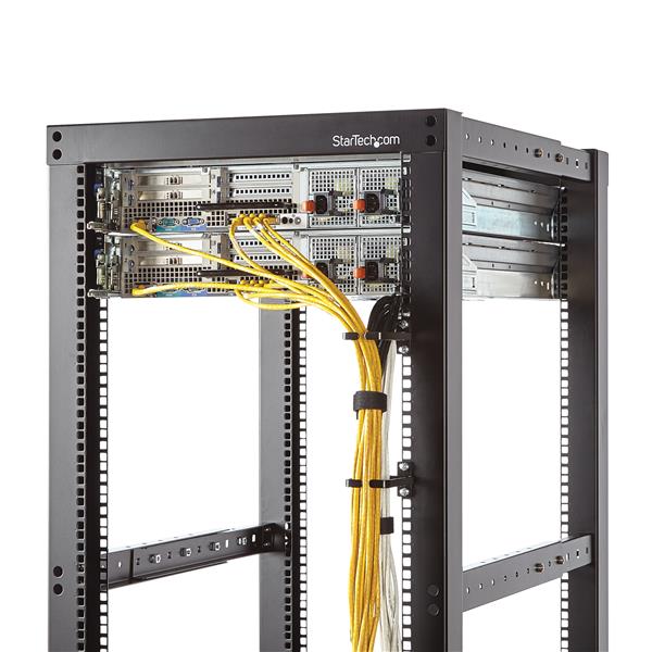 STARTECHCOM 1U Vertical Server Rack Cable Management DRing Hook 22x39in 57x10cm