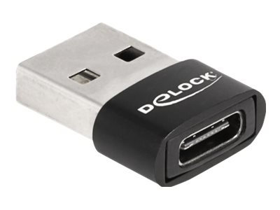 Delock USB 20 Adapter USB TypA Stecker zu USB TypeC Buchse schwarz