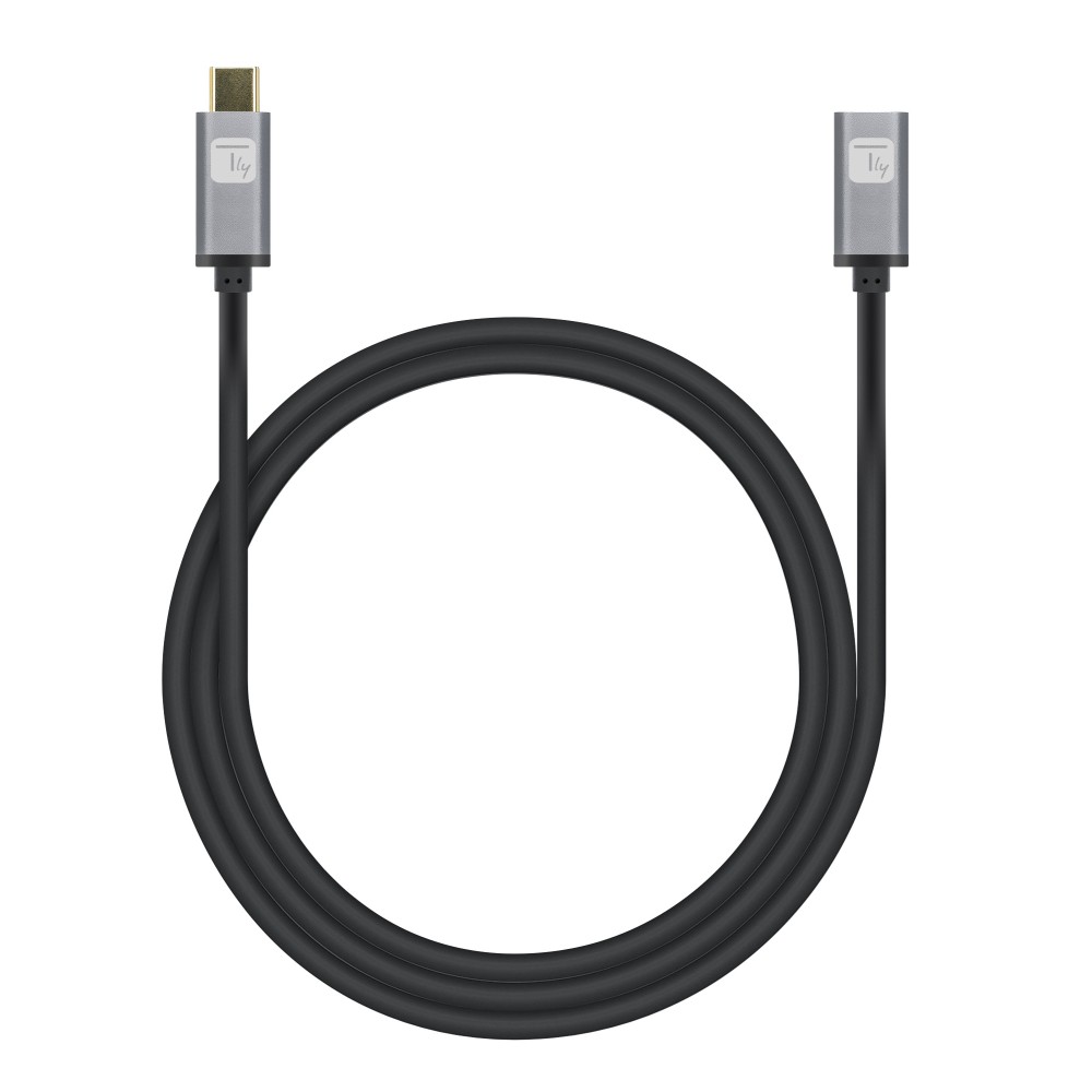 Techly USB3.2 Gen.2 Kabel Stecker Typ‑C Buchse USB Typ‑C