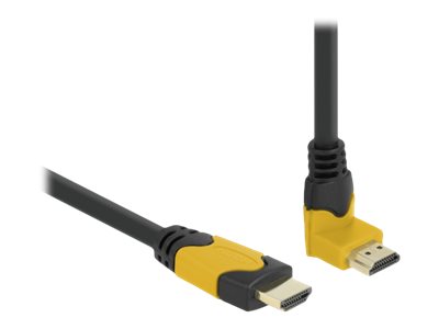 Delock High Speed HDMI Kabel Stecker gerade zu Stecker 90° oben gewinkelt 2 m