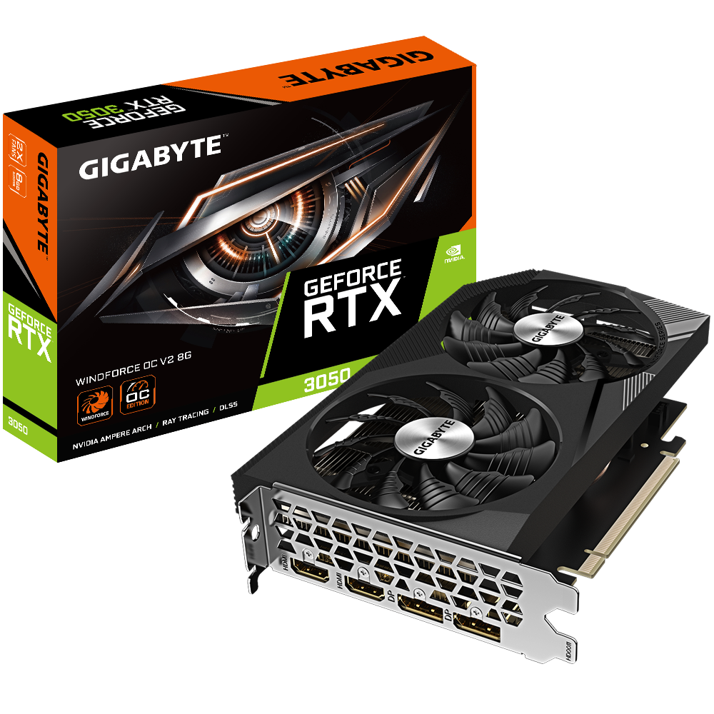 RTX 3050 8GB Gigabyte Windforce OC V2 GDDR6