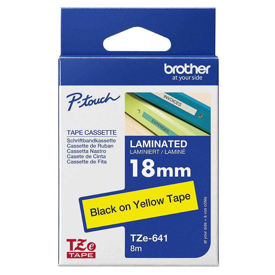 Brother TZe-641 18mm Schwarz auf Gelb