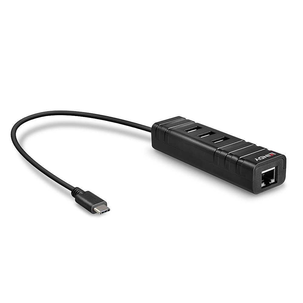 LINDY USB 3.1 Hub und Gigabit Ethernet Adapter USB 3.1 Gen 1 / USB 3.0 USB Typ C