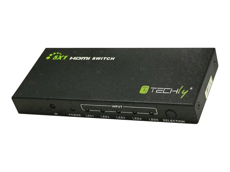 TECHLY HDMI Switch 4K 60Hz 3D 5-Wege schwarz 5xHDMI Buchse Eingaenge 1xHDMI Ausgang 1x Eingangssignal DDC 5V TECHLY HDMI Switch 4K 60Hz 3D 5-Wege schwarz 5xHDMI Buchse Eingaenge 1xHDMI Ausgang 1x Eingangssignal DDC 5V