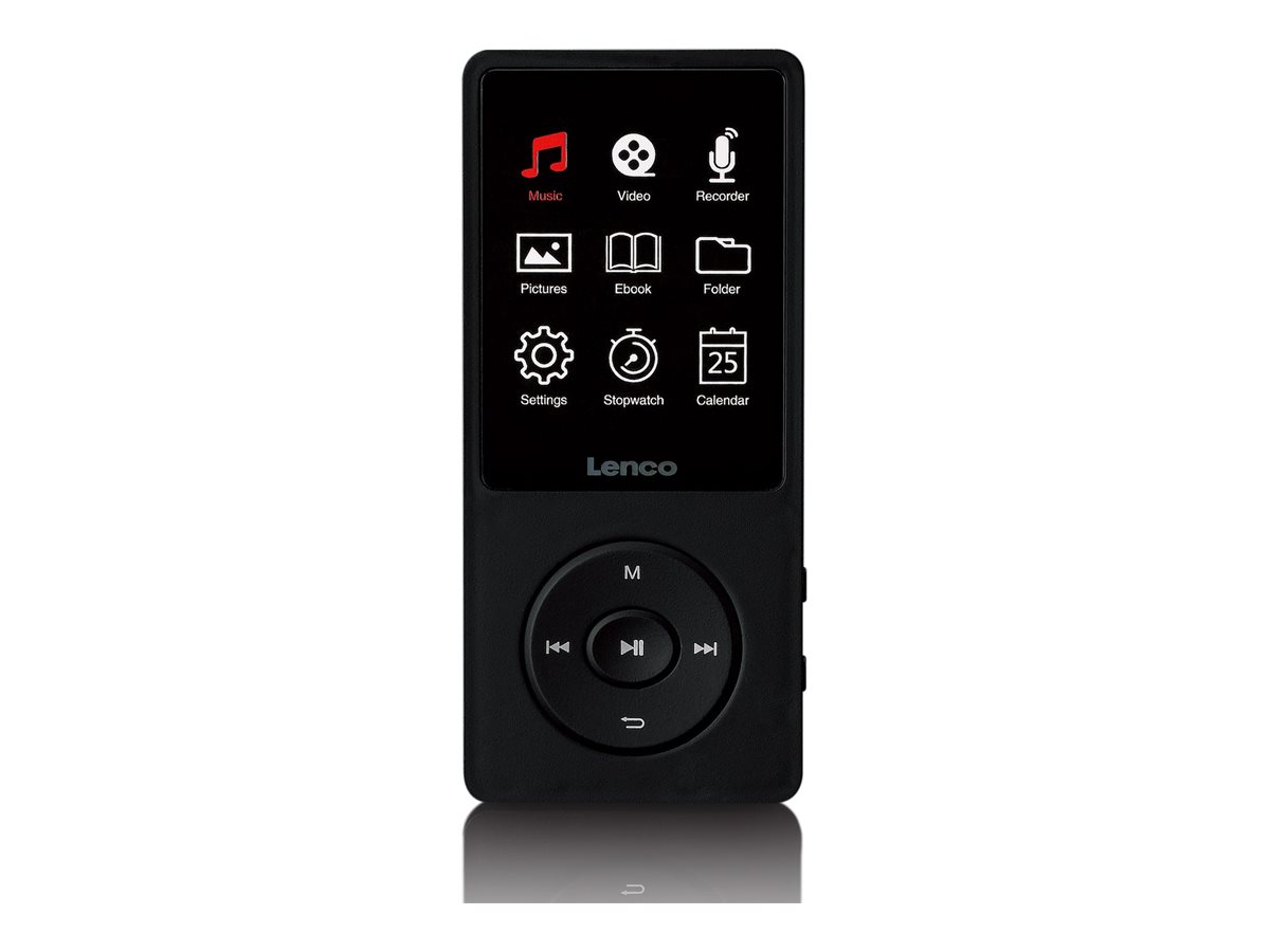 LENCO Xemio-669BK MP4-Player mit großem Display Akku 8GB grau