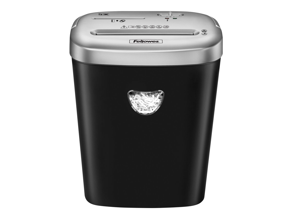 Fellowes Powershred 53C Aktenvernichter mit Partikelschnitt P-4, 4 x 35 mm, bis 10 Blatt, schwarz Fellowes Powershred 53C Aktenvernichter mit Partikelschnitt P-4, 4 x 35 mm, bis 10 Blatt, schwarz