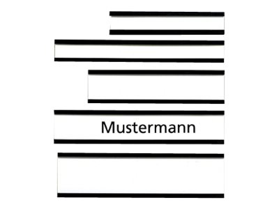 20 FRANKEN Etikettenhalter magnetisch braun 5,0 x 1,0 cm