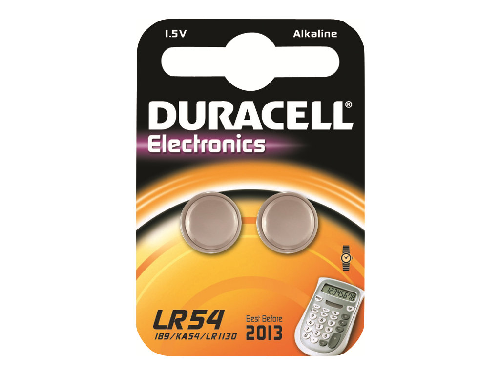 2 DURACELL Knopfzellen LR54 1,5 V