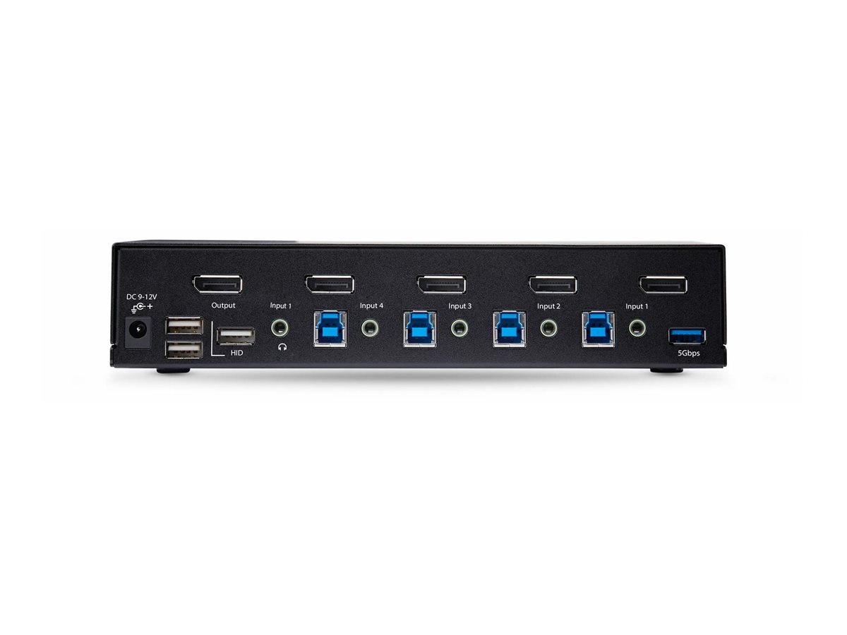 STARTECH.COM 4-Port 8K KVM-Switch DisplayPort 1.4 8K 60Hz / 4K 144Hz DP 1.4 2x USB 3.0 Ports 4x USB 2.0 Ports KVM DisplayPort