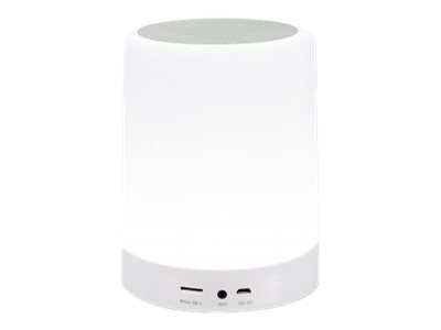 MANHATTAN LED-Bluetooth-Lautsprecher LED-Licht mit drei Helligkeitsstufen und sechs Farben MicroSD-Kartenslot 3,5-mm-Klinke