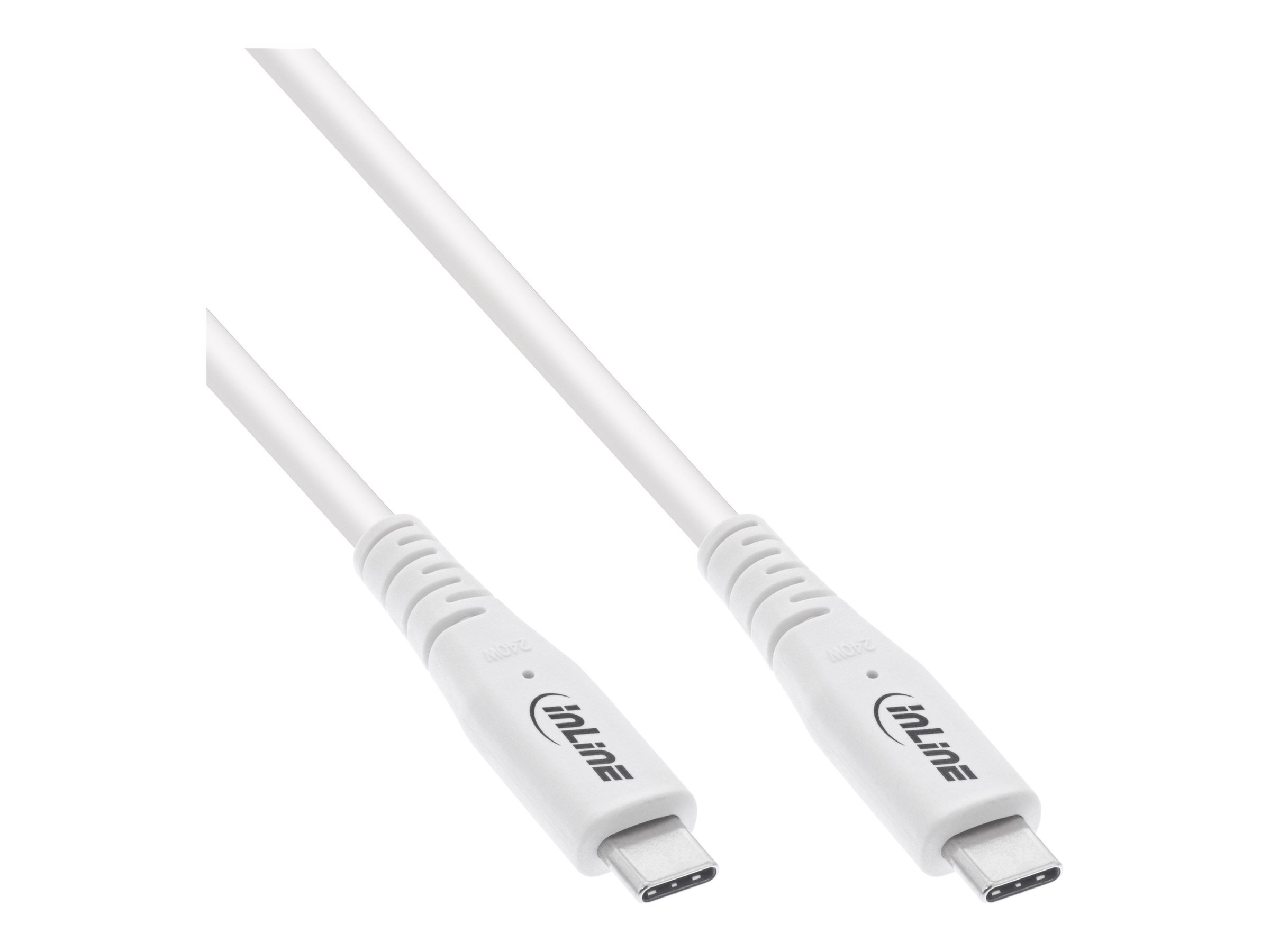 INLINE USB4 Kabel USB-C Stecker Stecker PD 240W 8K60Hz TPE weiss 2m INLINE USB4 Kabel USB-C Stecker Stecker PD 240W 8K60Hz TPE weiss 2m