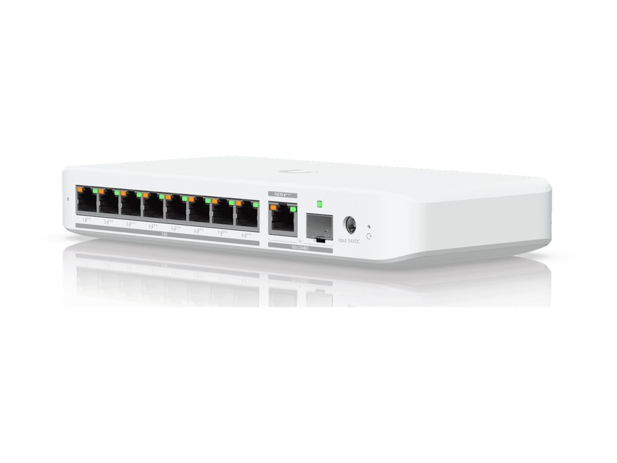 Ubiquiti UniFi Flex 2.5G PoE USW-Flex-2.5G-8-PoE 8 Port Switch + 10 GbE Uplink