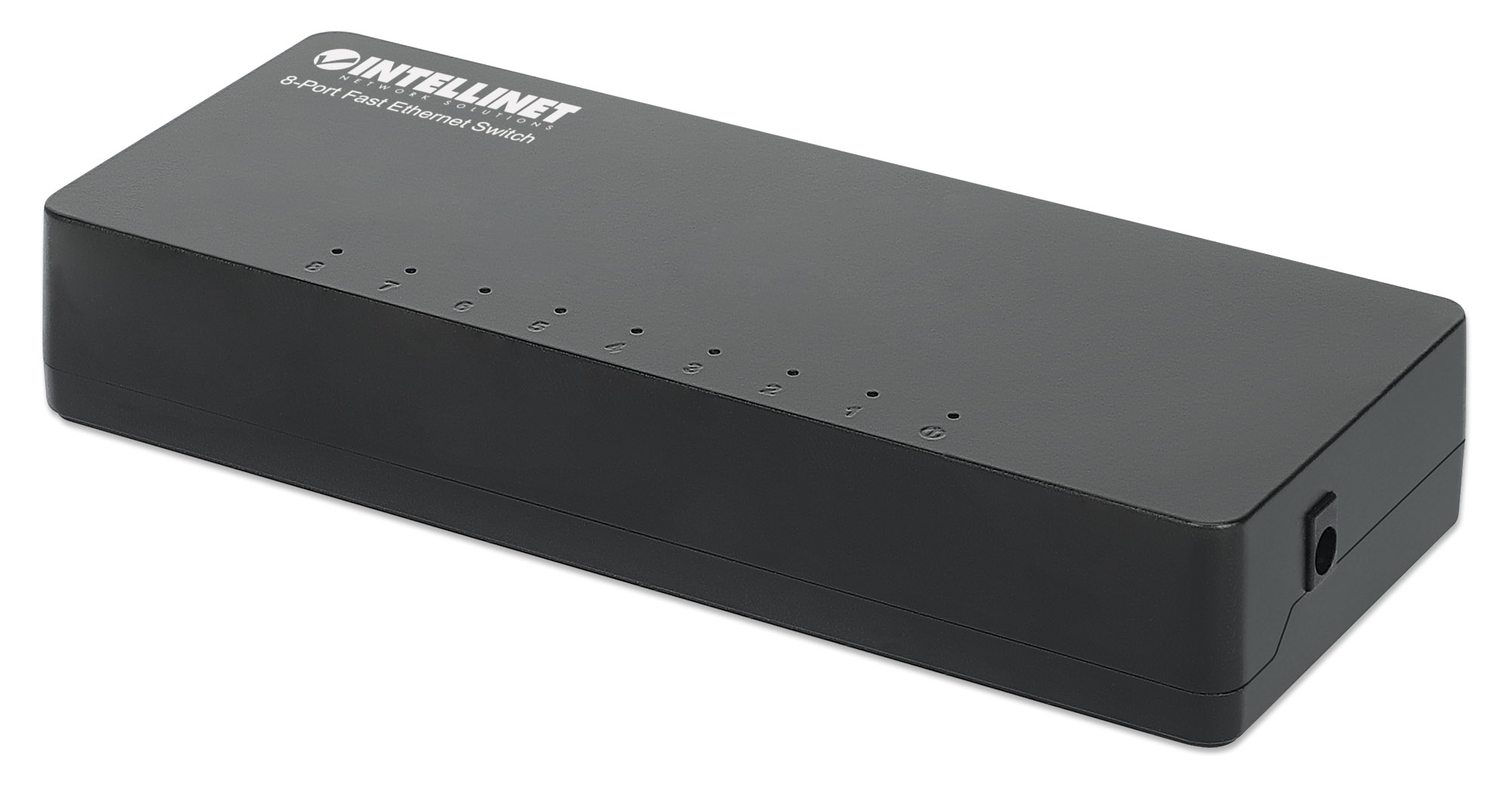 INTELLINET 8Port Fast Ethernet Switch DesktopFormat Kunststoffgehäuse IEEE 8023az Energy Efficient Ethernet schwarz