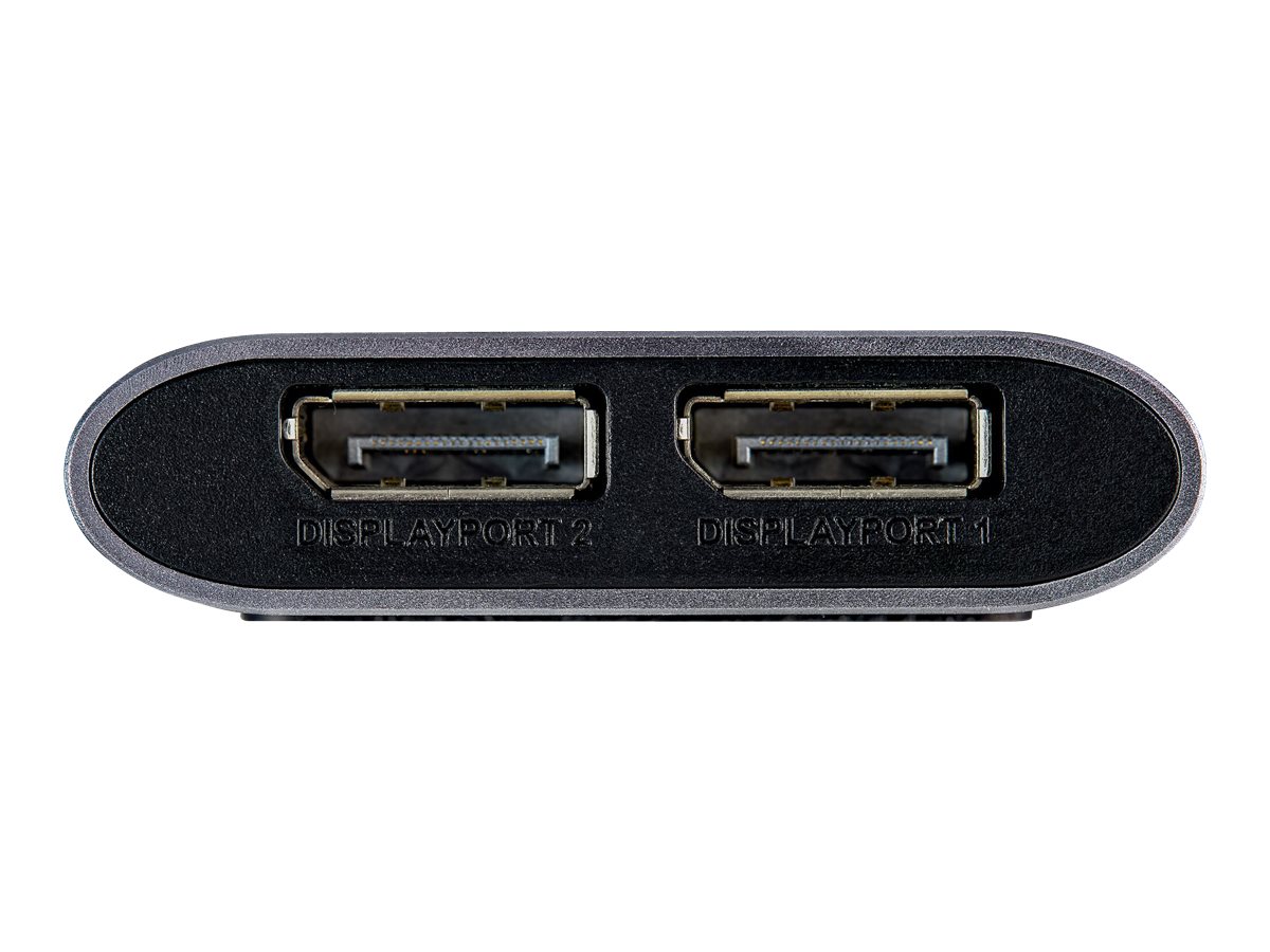 STARTECH.COM Thunderbolt 3 to Dual DisplayPort Adapter DP 1.4 - Dual 4K 60Hz or Single 8K/5K TB3 to DP Video Adapter Mac/Windows