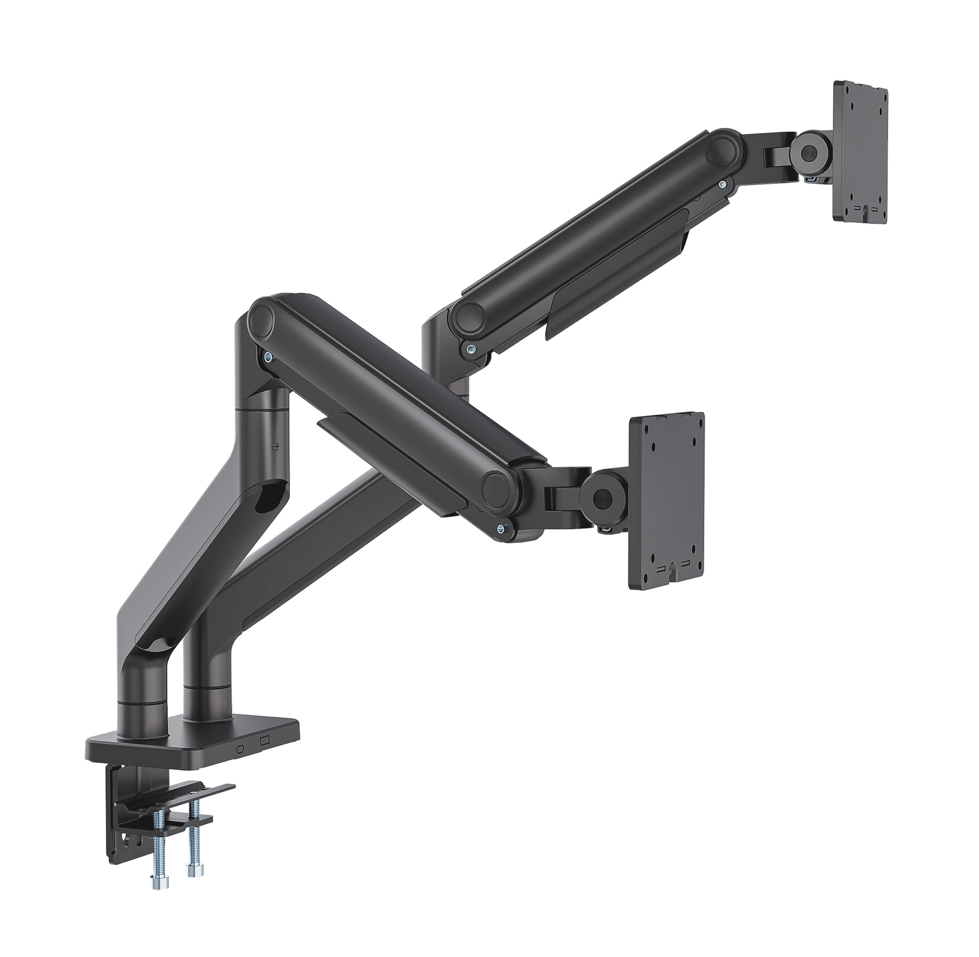 Manhattan Tischhalterung mechanische Feder 2 Monitore 17-45 Zoll Schwarz