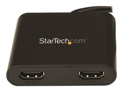StarTech.com USB 3.0 to Dual HDMI Adapter, 1x 4K 30Hz & 1x 1080p, External Video & Graphics Card, USB Type-A to HDMI Dual Monitor Display Adapter Dongle, Supports Windows Only, Black - USB to Dual HDMI Adapter (USB32HD2) - Adapterkabel - HDMI / USB - TAA-