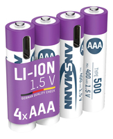 4 ANSMANN USB-Akkus mit Ladekabel 500 Micro AAA 400 mAh