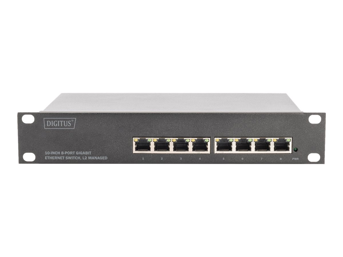 DIGITUS 10 Zoll 8Port GE Switch, L2 Managed DN80117