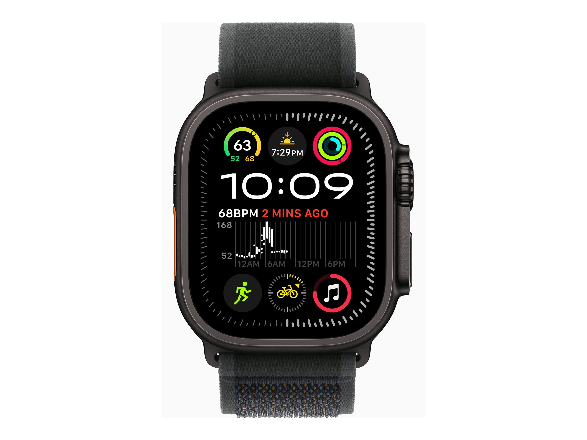 APPLE Watch Ultra 2 GPS + Cellular 49mm Black Titanium Case with Black Trail Loop - S/M APPLE Watch Ultra 2 GPS + Cellular 49mm Black Titanium Case with Black Trail Loop - S/M