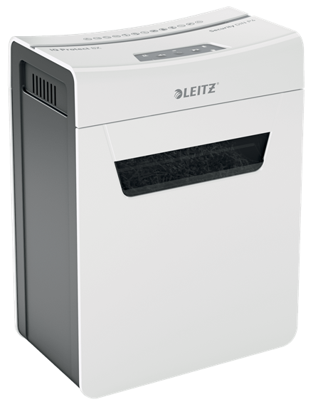 LEITZ IQ 8X Protect Premium Aktenvernichter mit Partikelschnitt P4, 4 x 40 mm, bis 8 Blatt, weiß