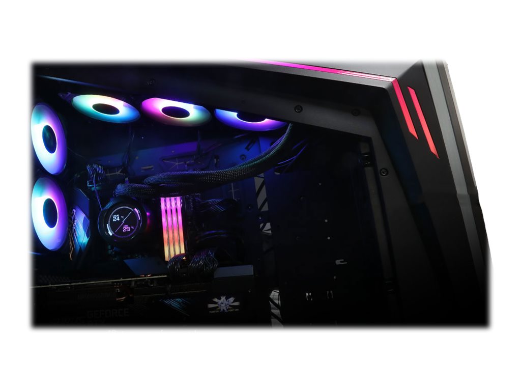 AORUS WATERFORCE X 240 All-in-one Liquid Cooler with Circular LCD Display RGB Fusion 2.0 Triple 120mm ARGB