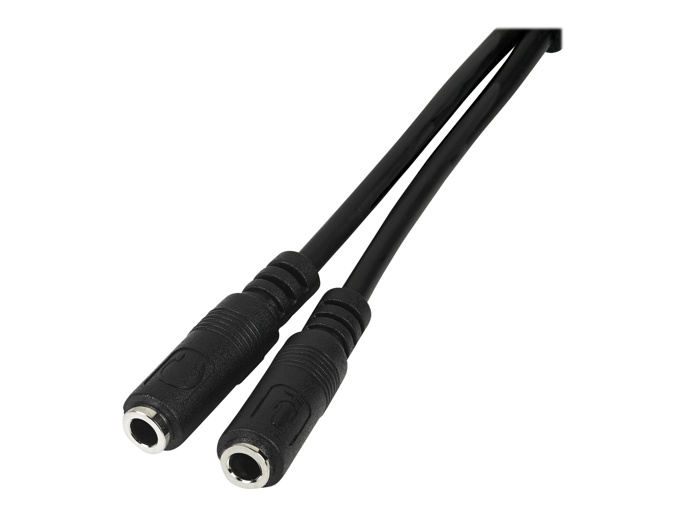 StarTech.com 3,5mm Klinke Audio Y-Kabel - 4 pol. auf 3 pol. Headset Adapter für Headsets mit Kopfhörer / Microphone Stecker - St/Bu - Headset-Splitter - 20 cm