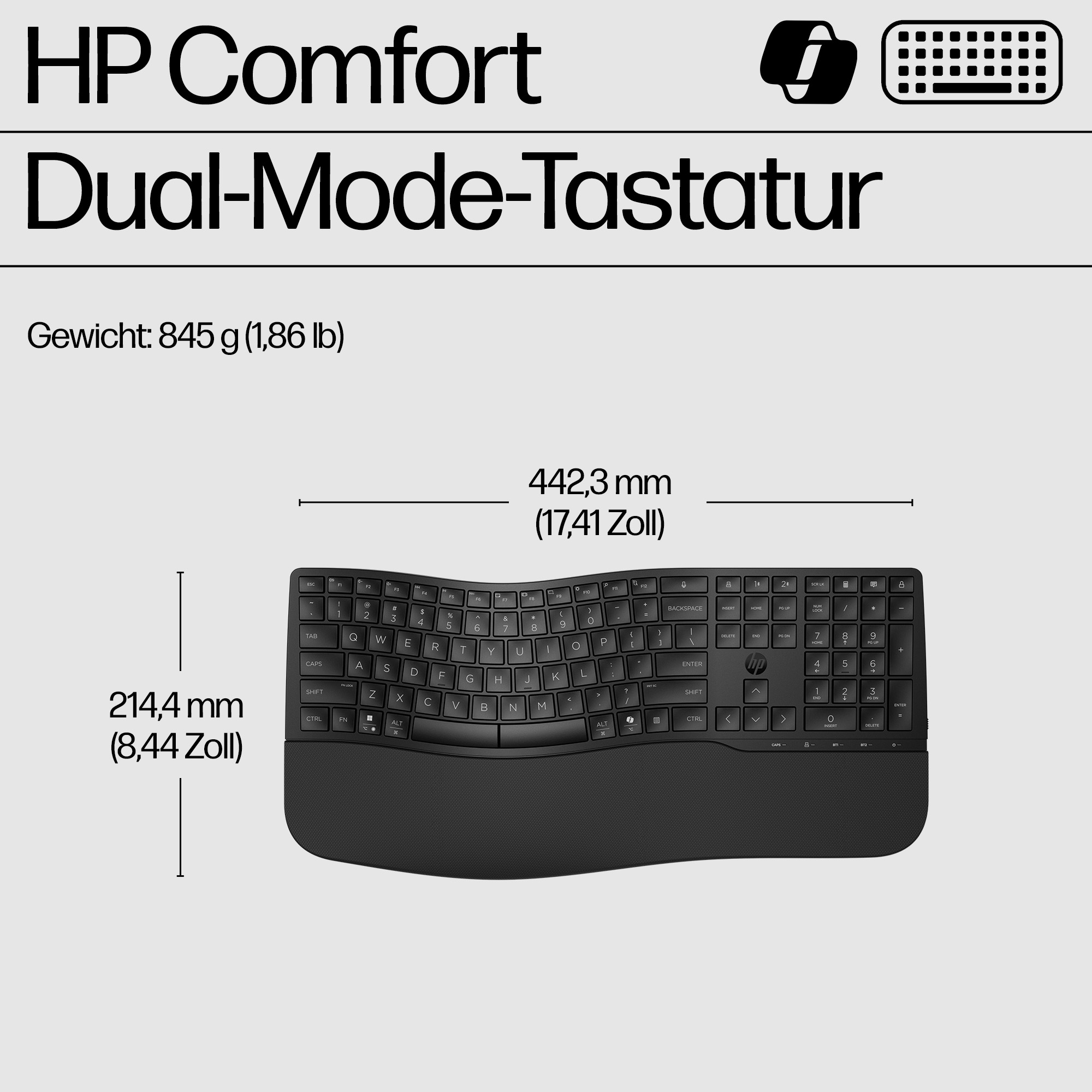 HP 685 Comfort Dual-Mode Multi-Device 23 programmierbare Tasten