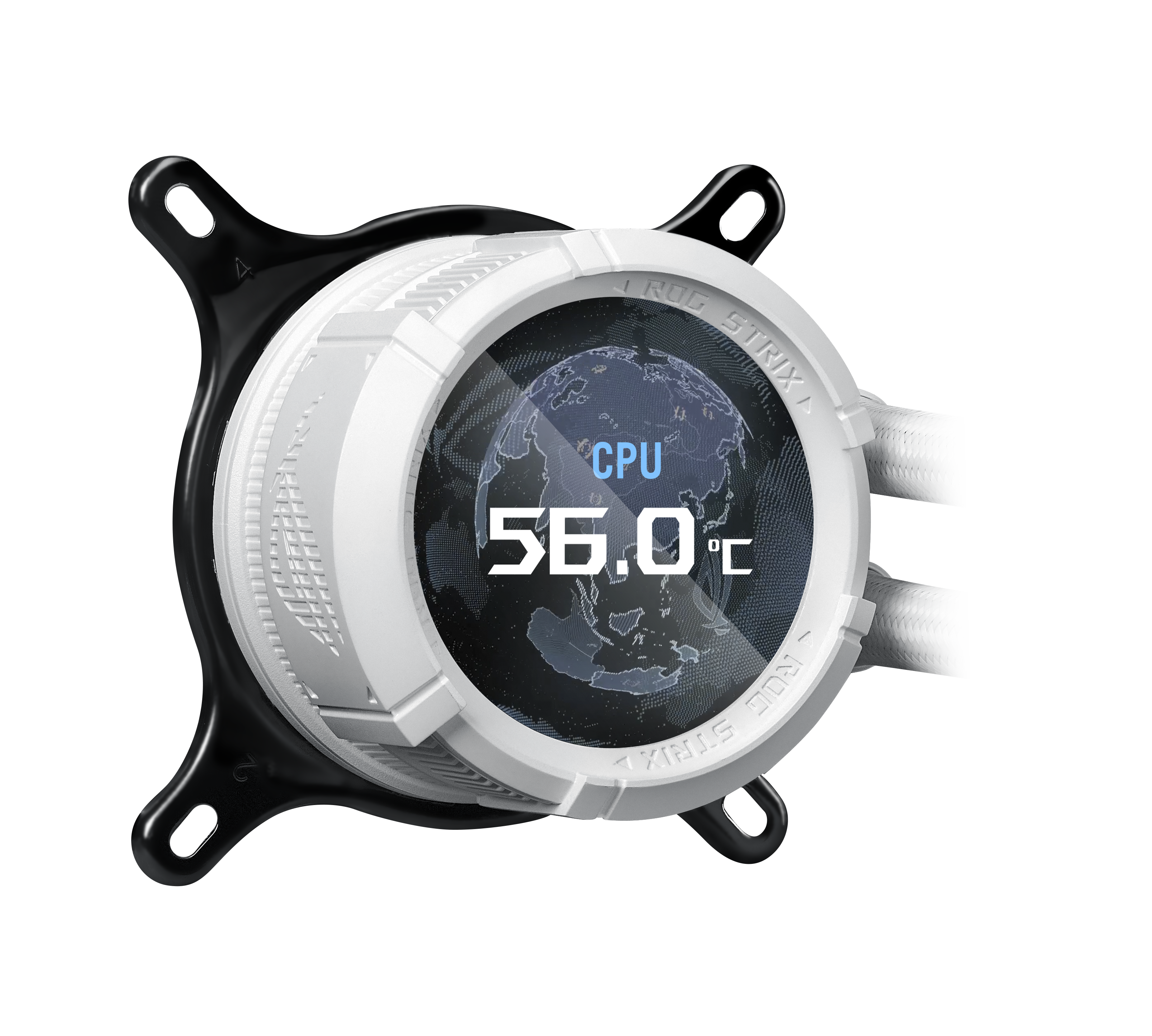 ASUS ROG Strix LC III ARGB LCD WHT allinone CPU liquid cooler with 21 IPS LCD Aseteks new Gen7 v2 pump and premium ROG ARGB fans
