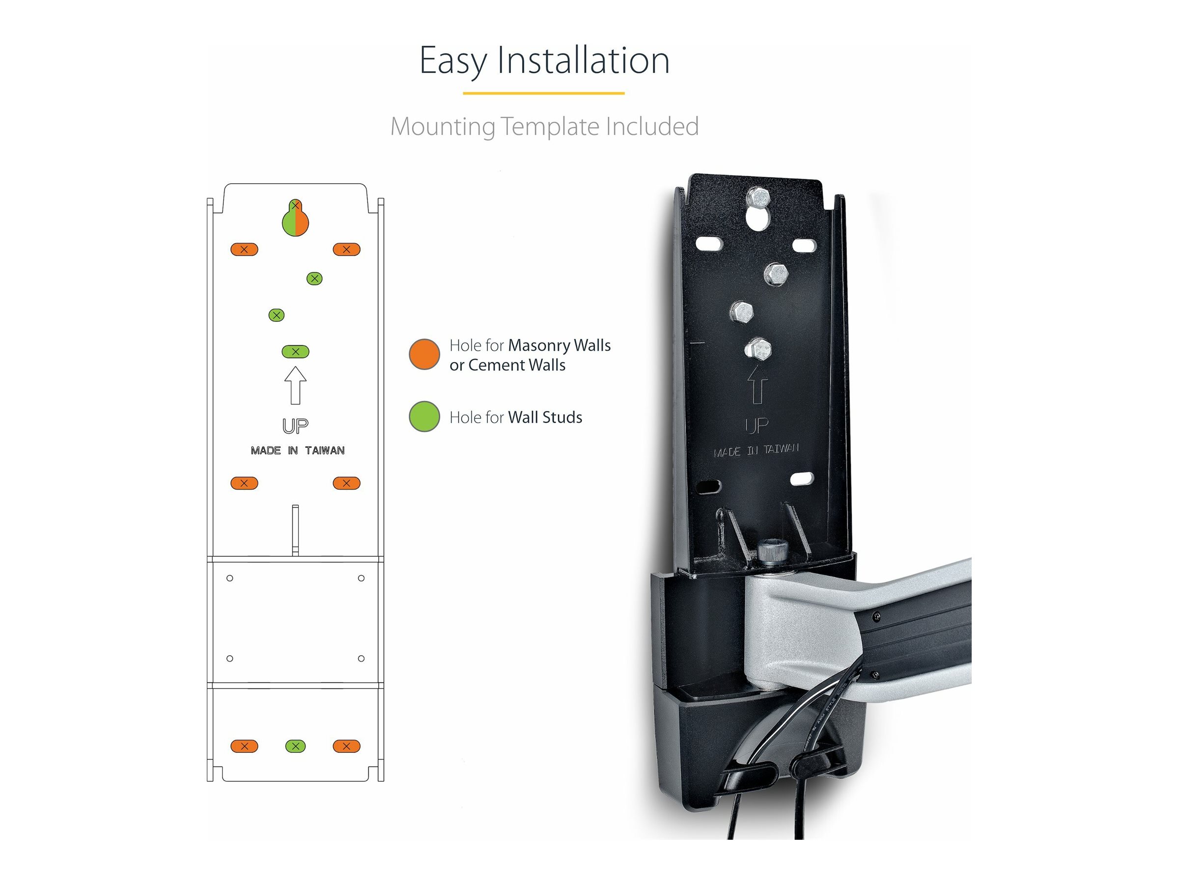 StarTech.com TV-WALL-MOUNT-65FS Articulating VESA‑Wall‑Mount 65 inch Low‑Profile
