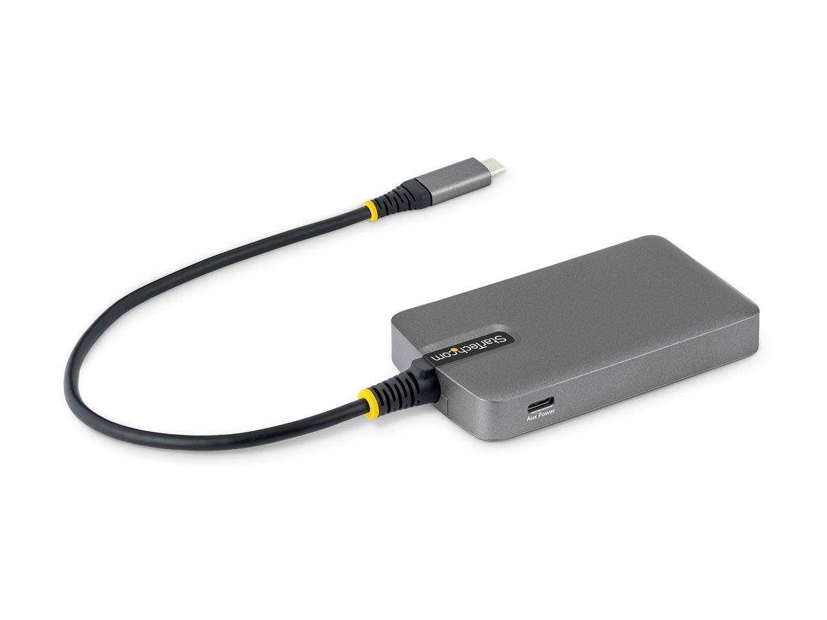 STARTECHCOM 4Port USBC Hub 5Gbps Busbetrieben USBC zu USBA Hub USB CNetzteil Port 30cm Kabel Reisehub USBC auf A Adapter