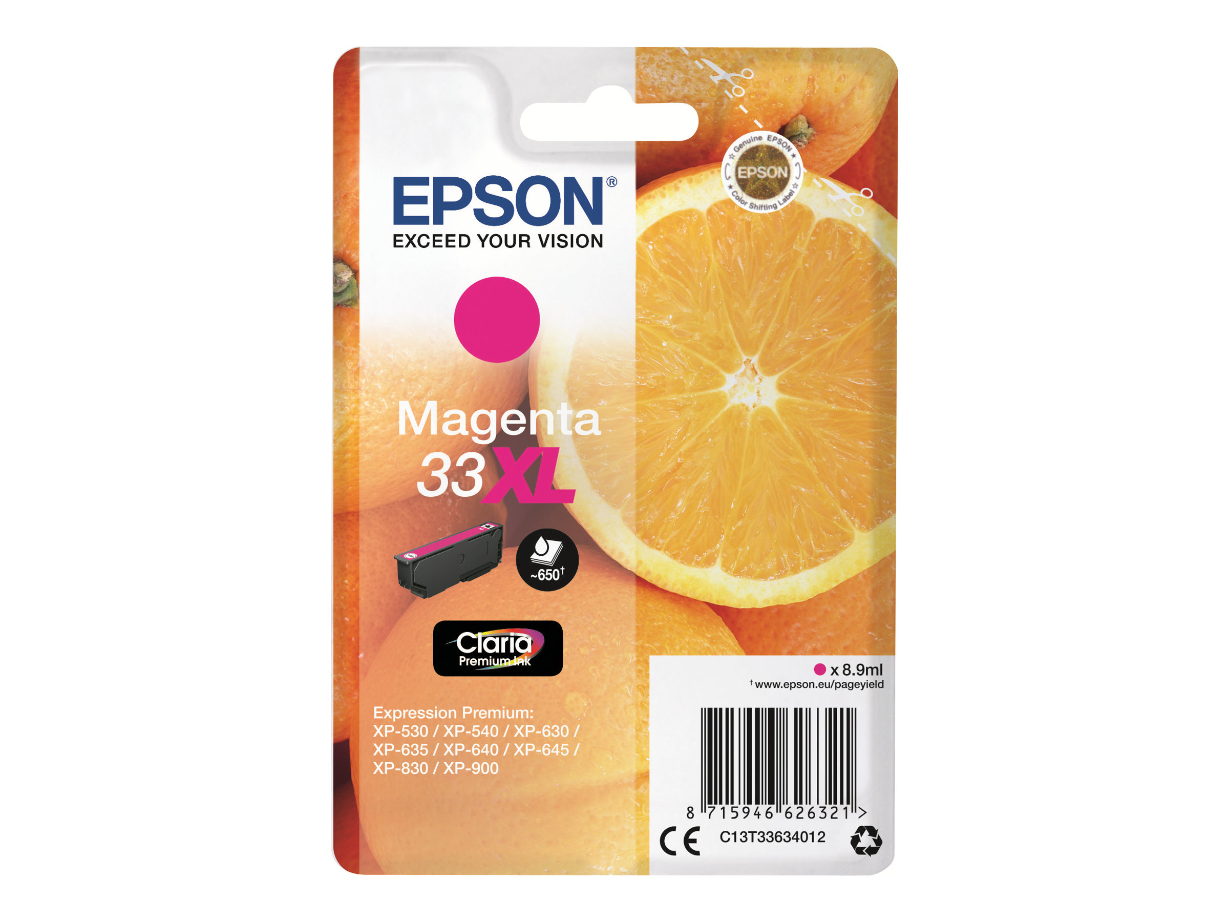 C13T33634012 EPSON XP Tinte magenta HC C13T33634012 EPSON XP Tinte magenta HC