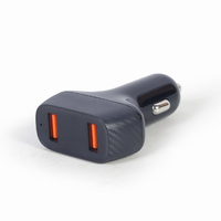 gembird USB-AutoschnellladegerÃ¤t 2-Port QC3.0 / 36W schwarz