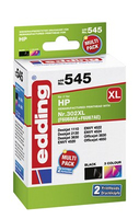 edding EDD-545 schwarz, color Druckerpatronen kompatibel zu HP 302XL (F6U67AE), 2er-Set edding EDD-545 schwarz, color Druckerpatronen kompatibel zu HP 302XL (F6U67AE), 2er-Set
