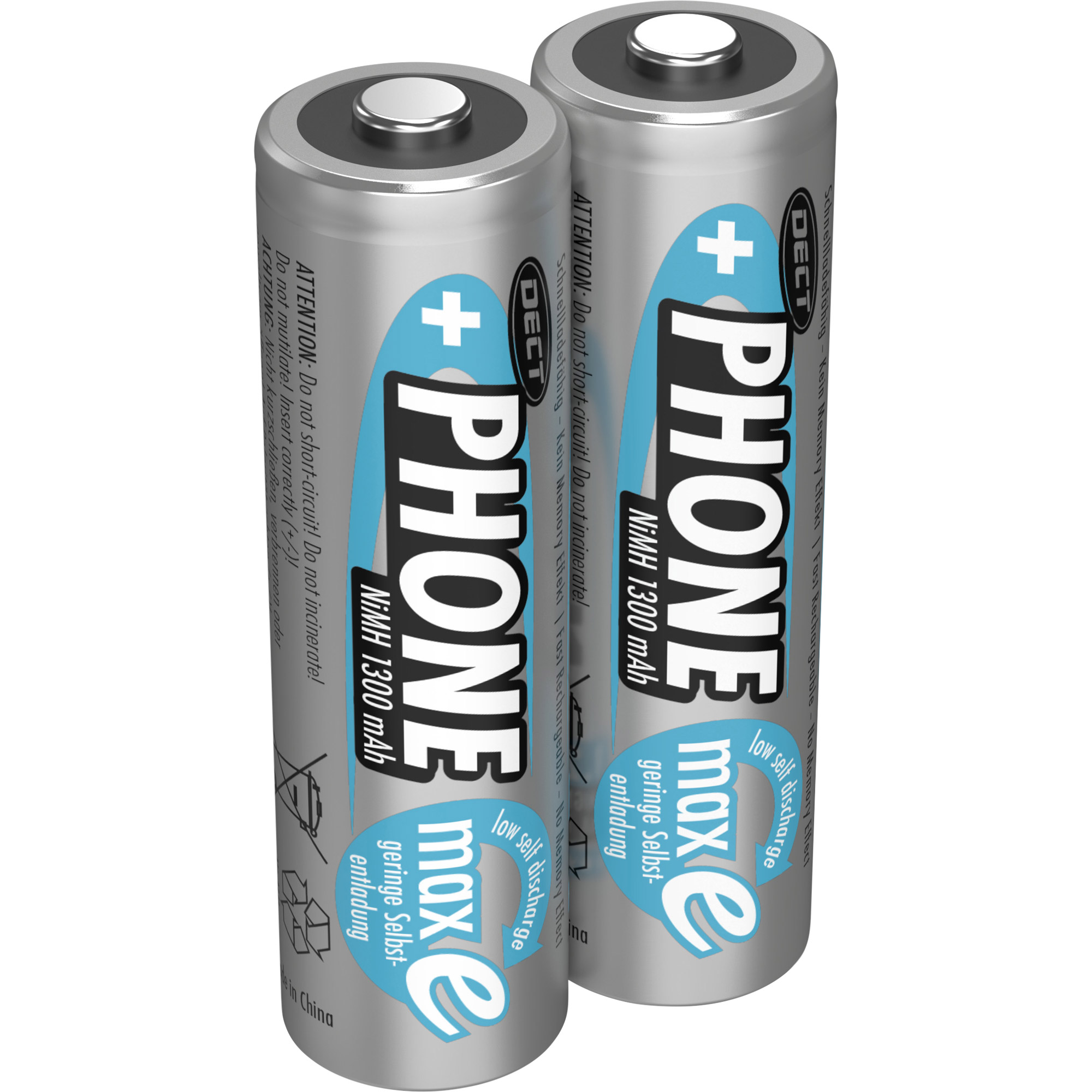2 ANSMANN Akkus PHONE Mignon AA 1.300 mAh