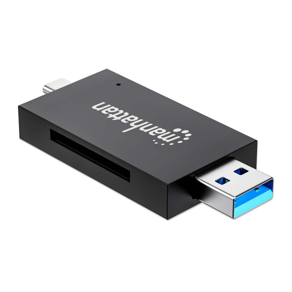 Manhattan SmartCard-Leser USB 3.2 Gen 1 Typ-C/-A microSD SD/MMC
