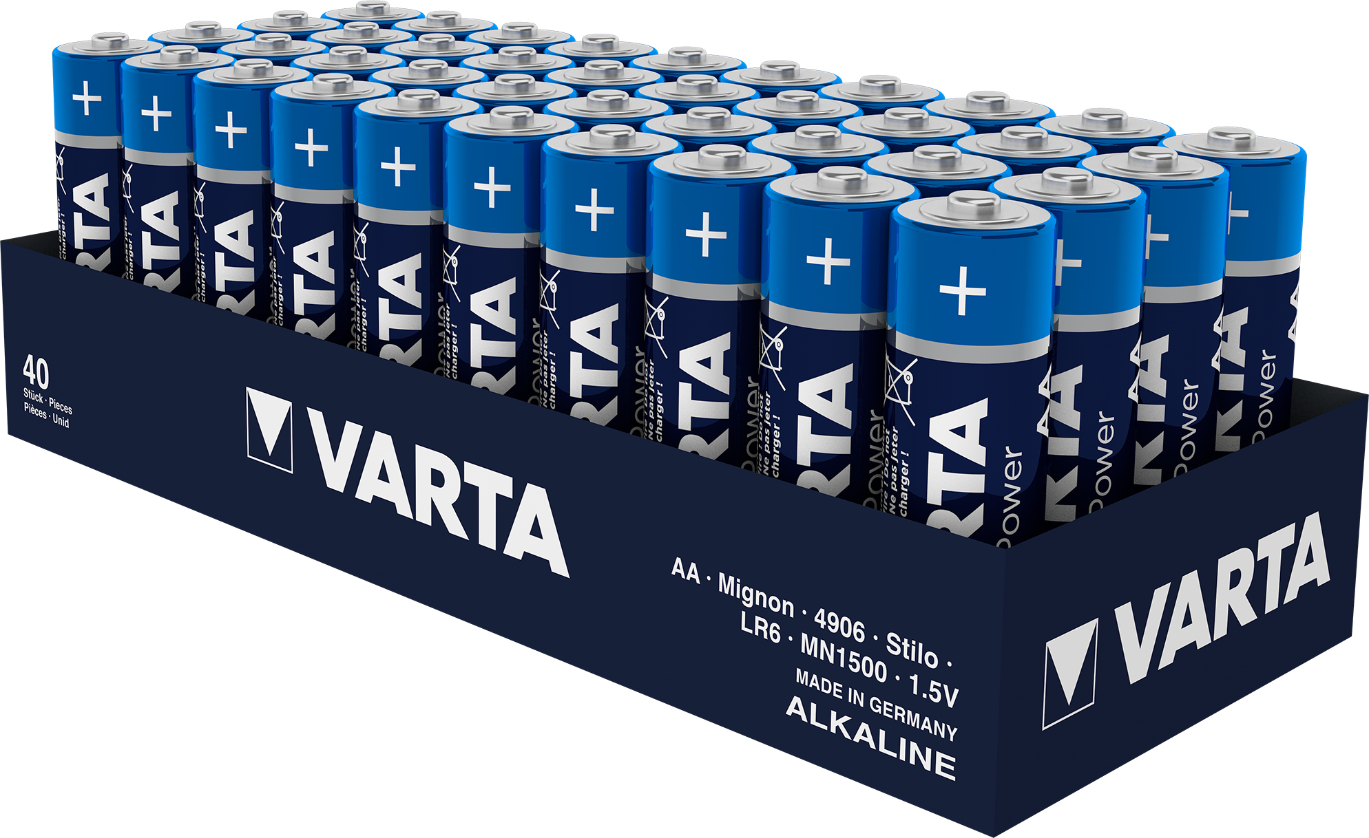 VARTA Batterie Mignon AA LR6 (4er Pack) Alkaline Longlife Power